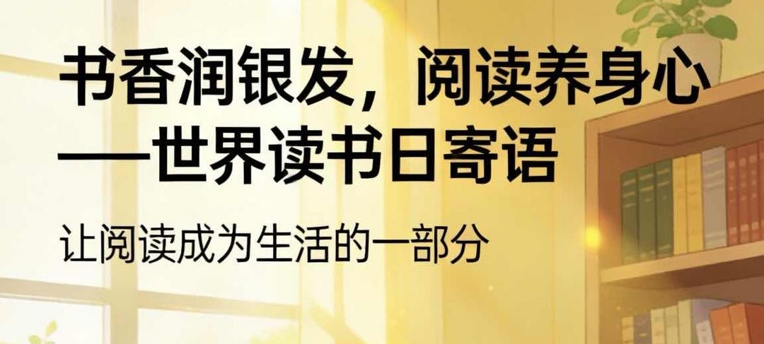 书香润银发,阅读养身心——世界读书日寄语