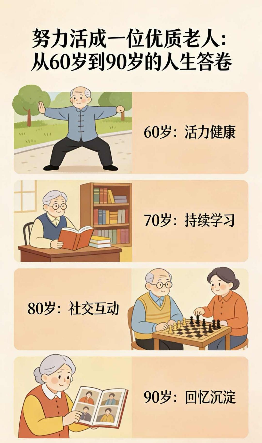 努力活成一位优质老人:从60岁到90岁的人生答卷 努力活成一位优质老人:从60岁到90岁的人生答卷